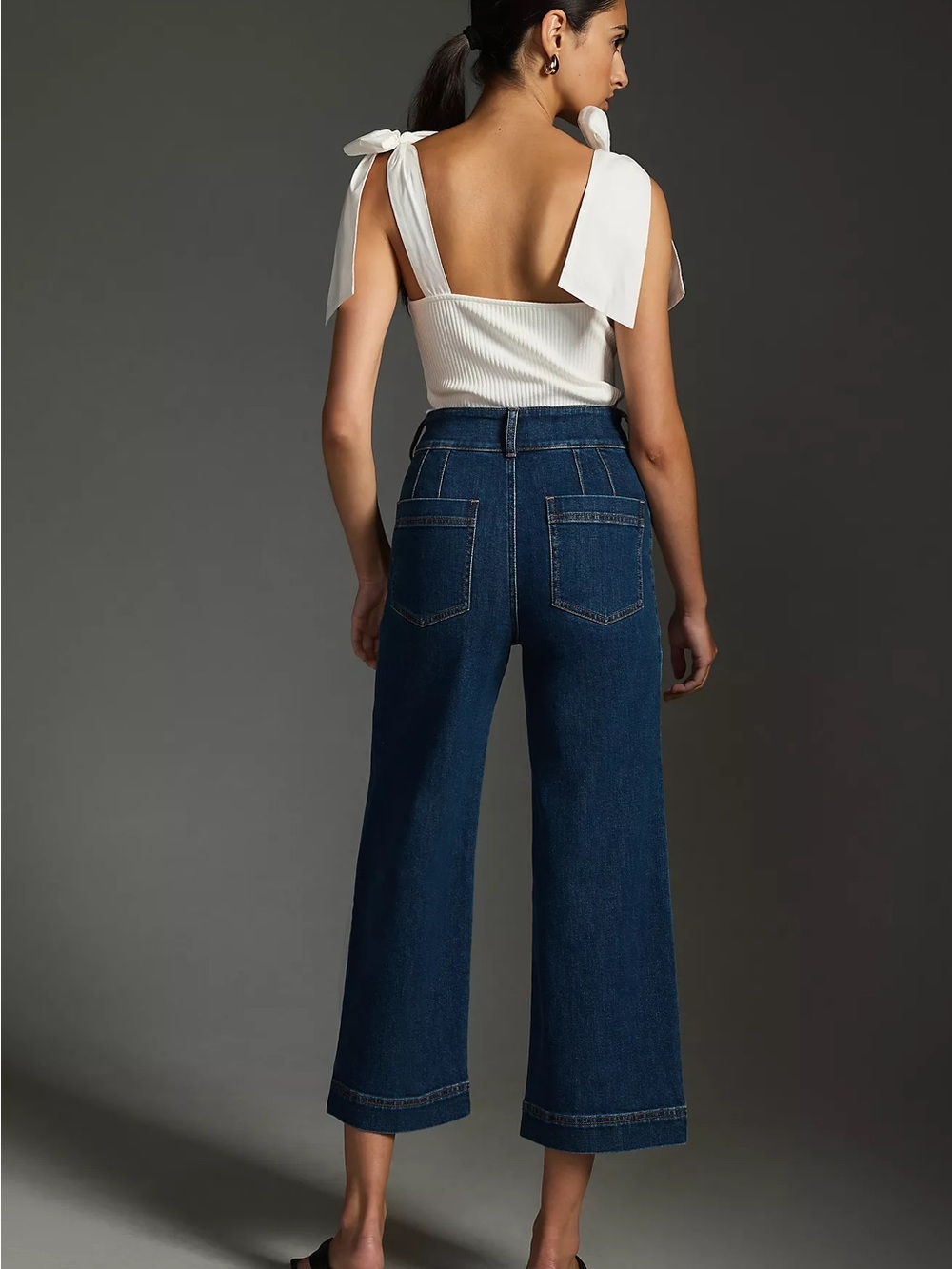 Pilcro The Skipper Seamed High-Rise Crop Wide-Leg Jeans $148 Size 27 (sold out) - Picture 4 of 12